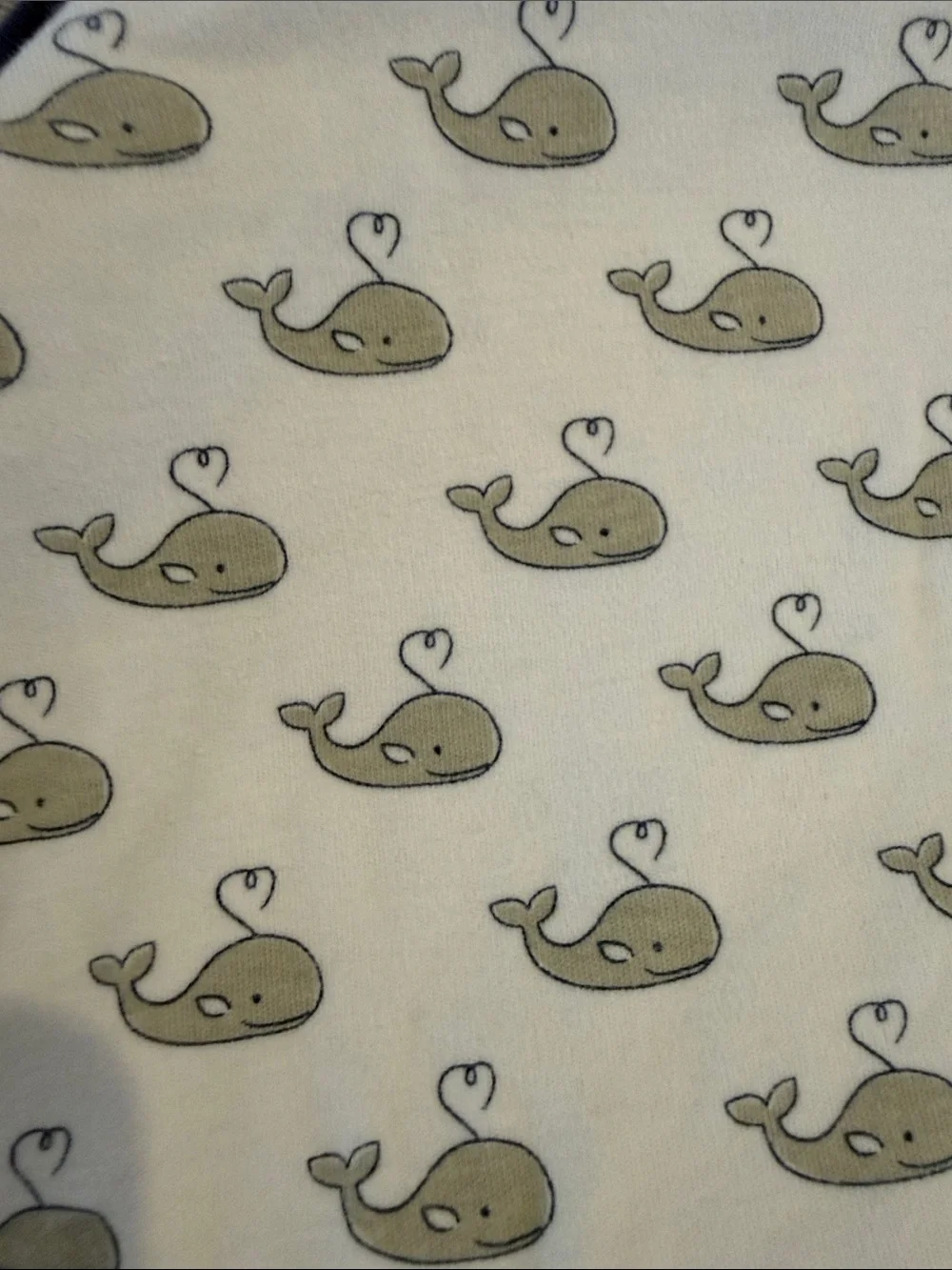 Boppy Whale Striped Print Nursing Pillow Cover in White and Navy